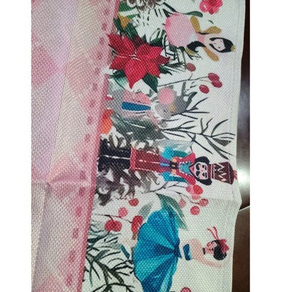 Festive Nutcracker Table Runner - Pink and White - Picture 13 of 16